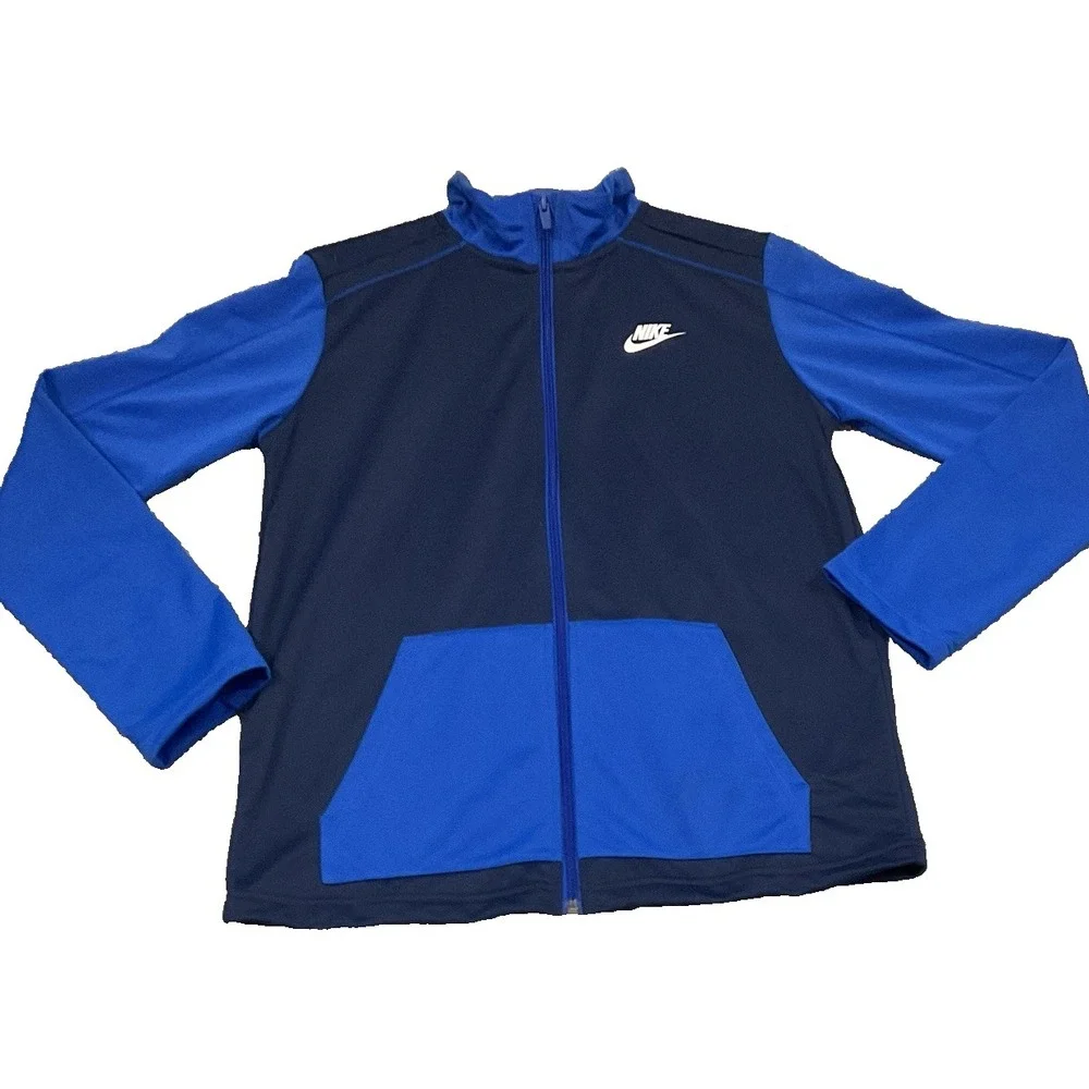 Nike Sportswear Boys Full Zip Hoodie Royal Blue Youth XL Cotton Poly CVC NWT